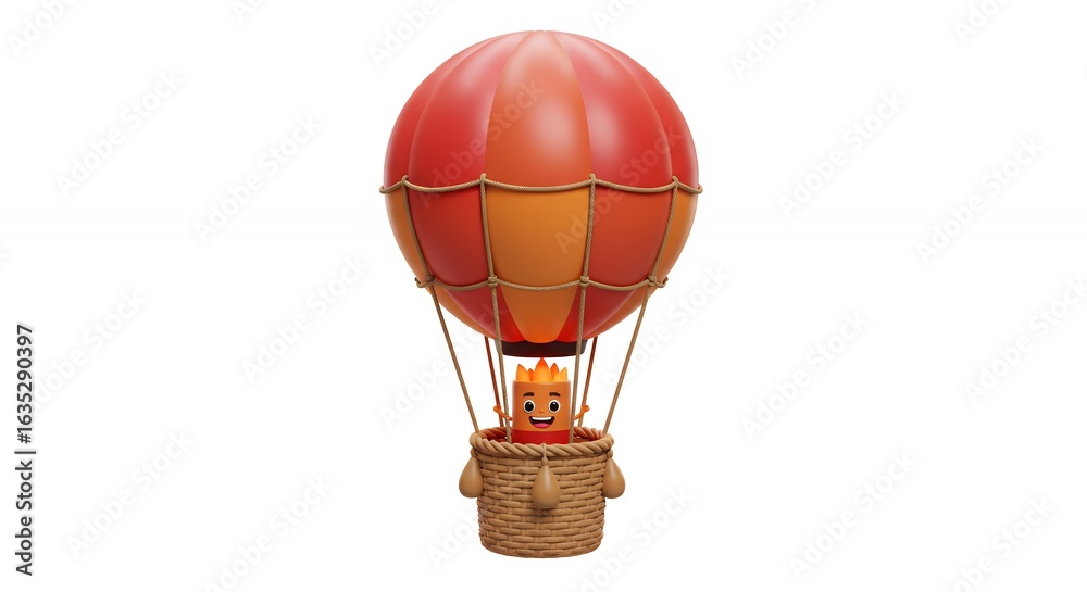 Fototapeta premium Vintage hot air balloon illustration