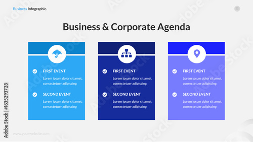 Business and Corporate Agenda Infographic