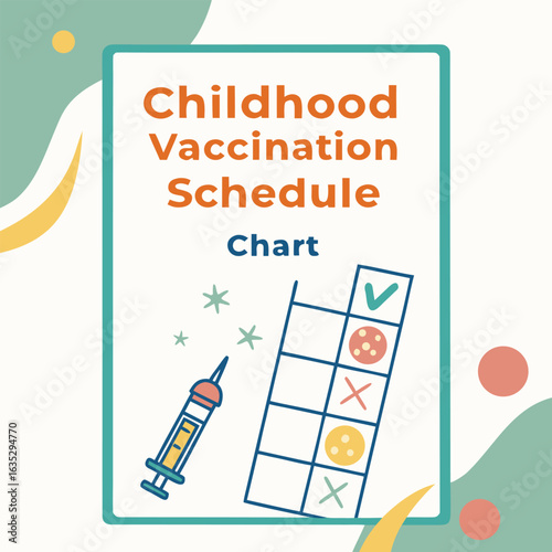 Childhood vaccination schedule chart for parents genereed by ai