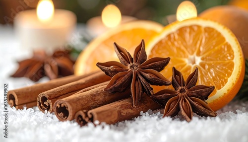 Festive spice and citrus arrangement