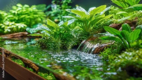 Aquarium Plant Design, Nature, Greenery, Water Feature