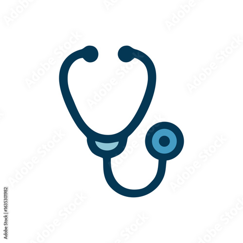 stethoscope on white background
