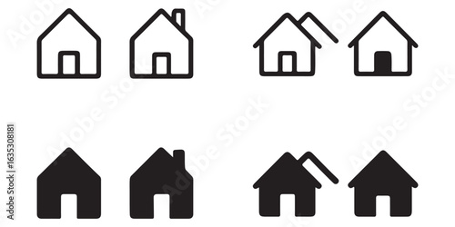 Home Icon. House icon Vector illustration.