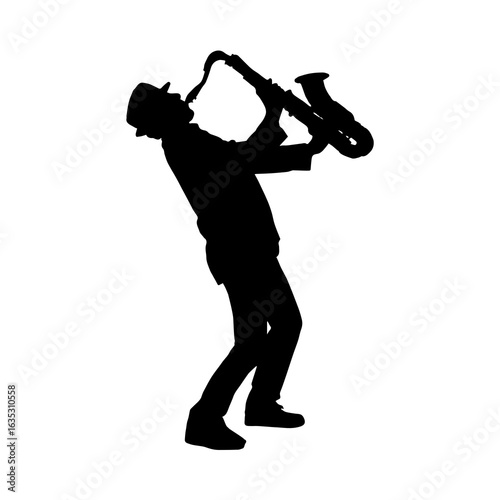 saxophone player silhouette