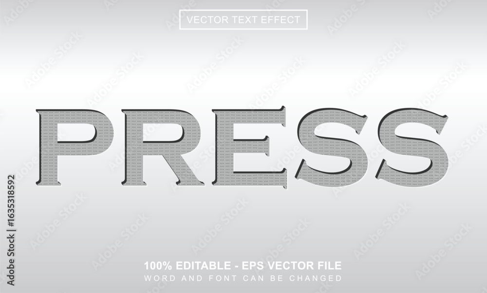Obraz premium Press text effect