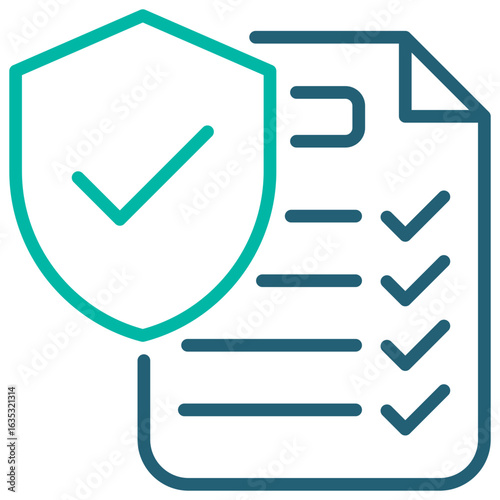 Terms Outline Blue Icon