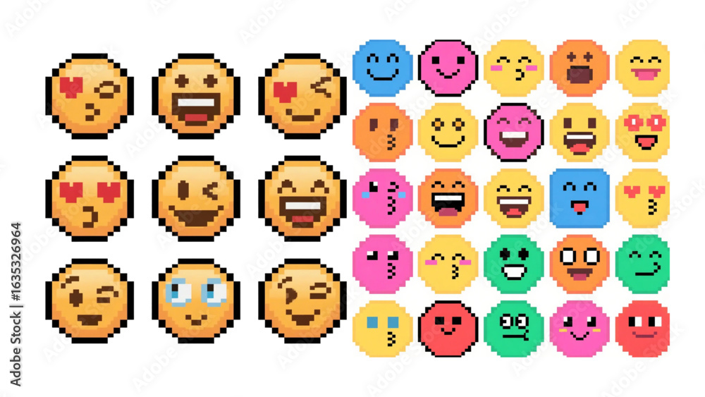 Obraz premium funny cartoon pixel art