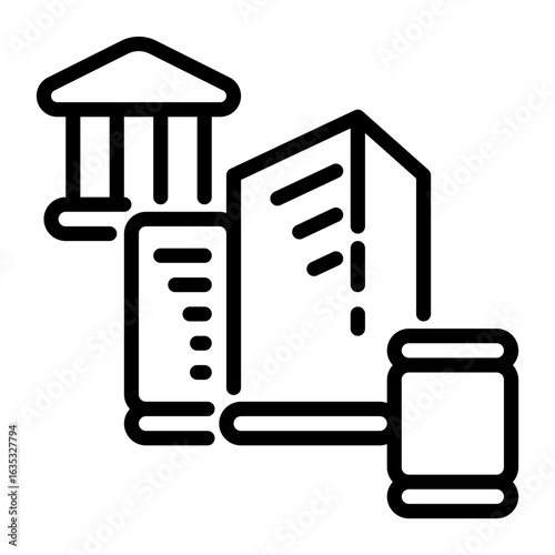 Corporate icon, line icon style