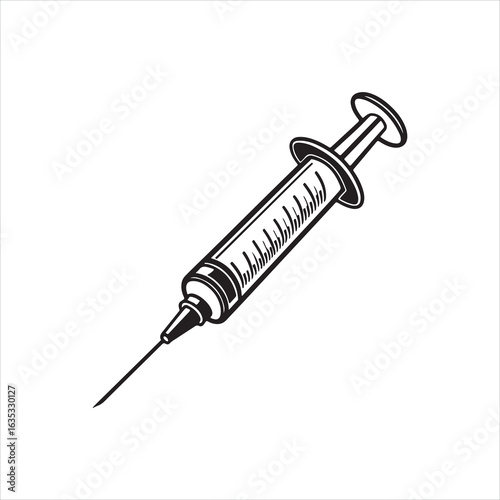 Syringe Silhouette Icon