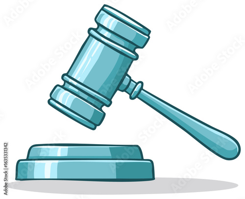 Gavel Illustration for Legal Matters Justice and Courtroom Decisions Concept