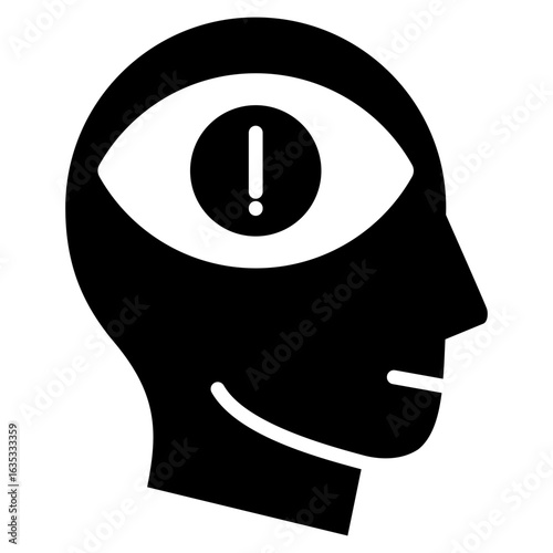 Awareness Glyph Black Icon