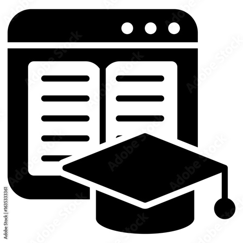 Education Glyph Black Icon