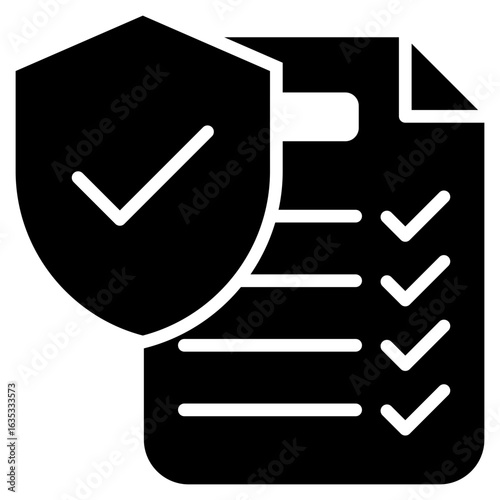 Terms Glyph Black Icon