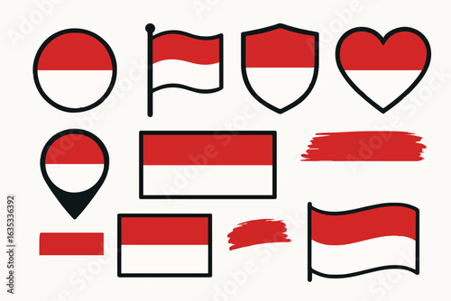 set of badges with flags Free Download set of badges with flags - GFXLoad