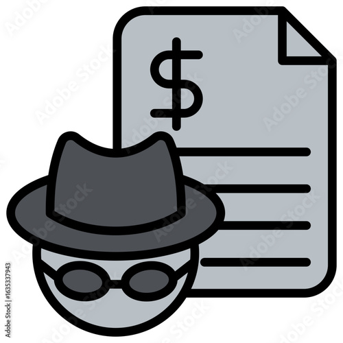 Fraud Grey Icon Editable Stroke