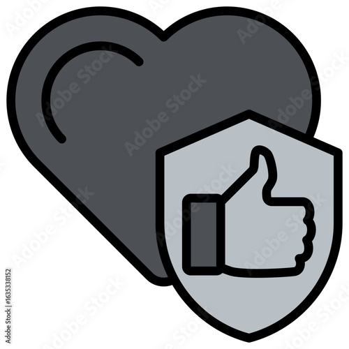Trust Grey Icon Editable Stroke