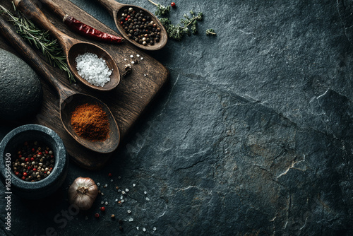 Moody and textured vintage stone background perfect for food photography and culinary presentations.