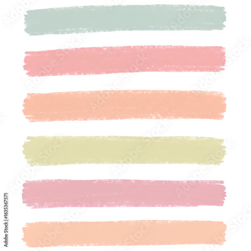 Abstract Pastel Color Brushstroke Background Design Isolated Element