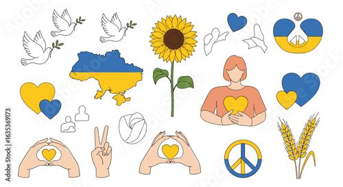 Symbols of hope and resilience celebrating ukrainian spirit and independence day with peace and unity