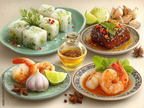 Shrimp, Garlic, Lime & Herb Dishes