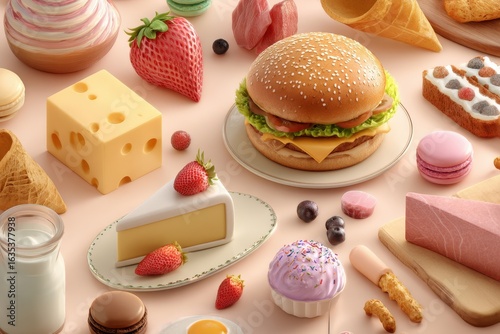 Sweet & Savory Food Still Life