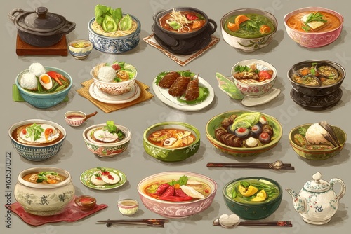 Asian Cuisine: Delicious Noodle & Soup Dishes