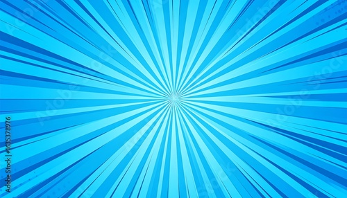 Radiant blue comic book radial burst