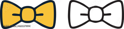 Stylish Bow Tie Icon Set.