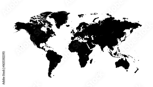 Simple black and white world map (1)