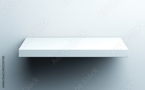 Wallpaper Mural Simple White Shelf Against a Minimalist Background with Soft Lighting Torontodigital.ca