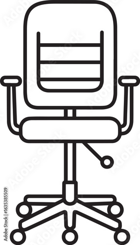 Office Chair icon clean simple linear