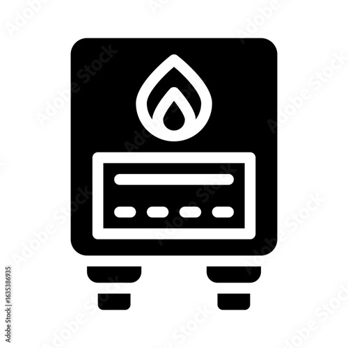 boiler glyph icon