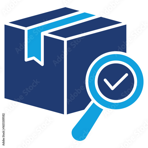 Quality Control Flat Blue Icon