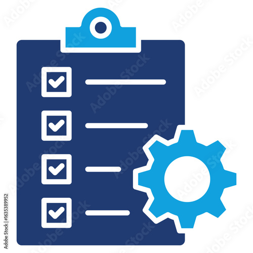 Specification Flat Blue Icon