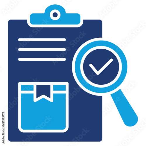 Audit Flat Blue Icon