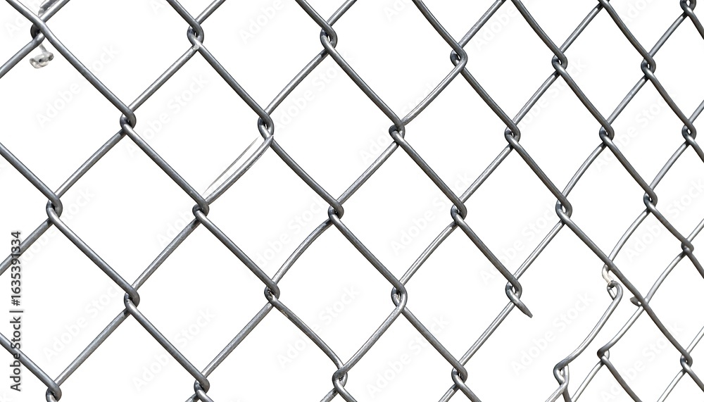 Naklejka premium Close-up of a diamond-patterned chain-link fence