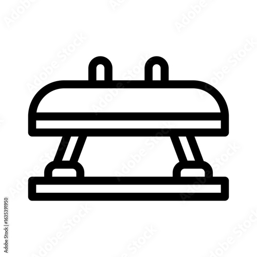 pommel horse line icon