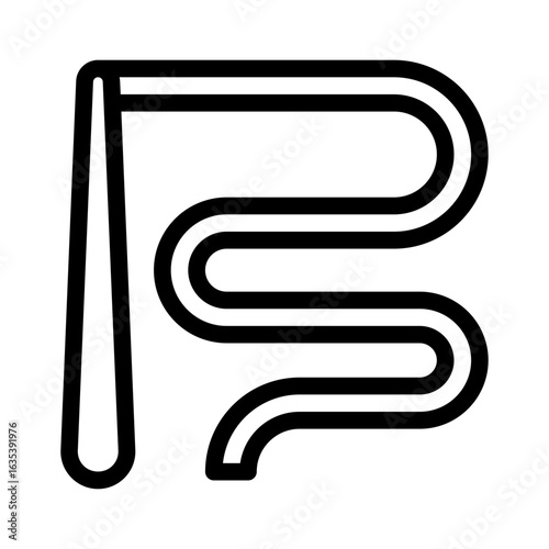 rhythmic gymnastics line icon