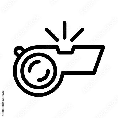 whistle line icon