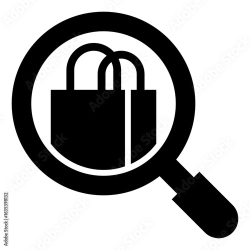 Shopping Bag Under Magnifier Glass