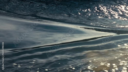 Close up of a small stream passing over rocks