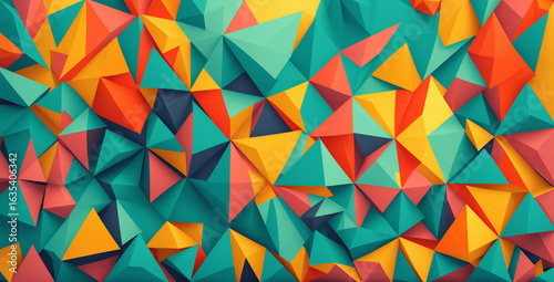 colorful abstract polygonal...