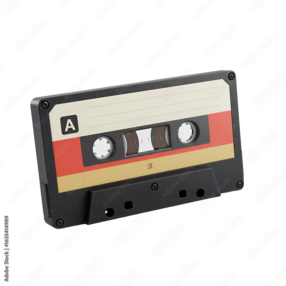 Obraz premium Illustration Of A Cassette Tape On A Transparent Background Isolated Object