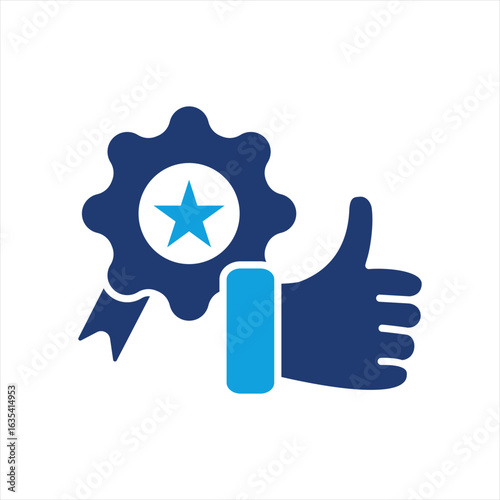 Trusted Flat Blue Icon