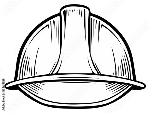 Classic hard hat safety helmet protection headwear emblem graphic