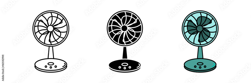 Obraz premium Fan icon on white background