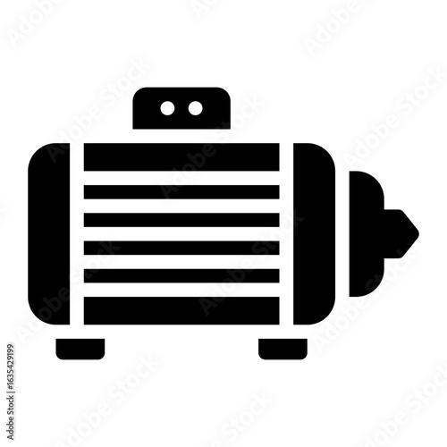 electric motor glyph icon