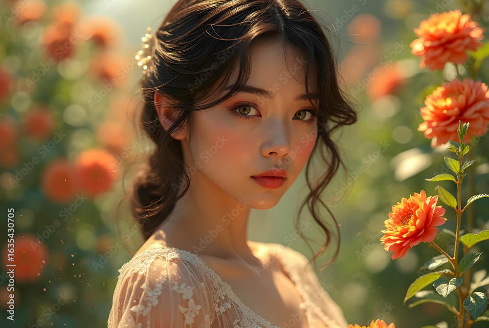 Naklejka premium portrait of a beautiful bride