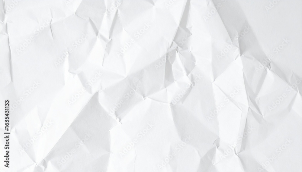 Obraz premium Crisp white crumpled paper texture background for creative projects and design