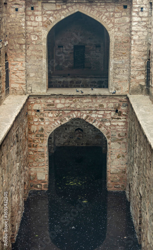 Historic Step well in New Delhi, India, 30 Jan 2024
